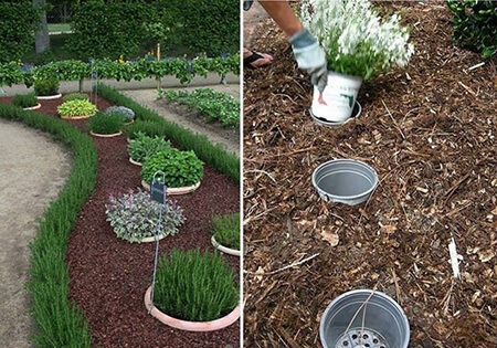 Buried Potted Garden