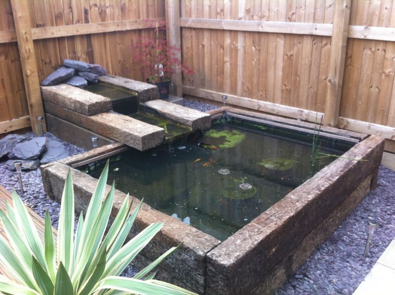 Pond Made From Sleepers