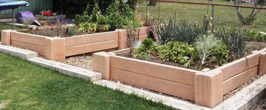 Vegetable Garden Made With Concrete Sleepers