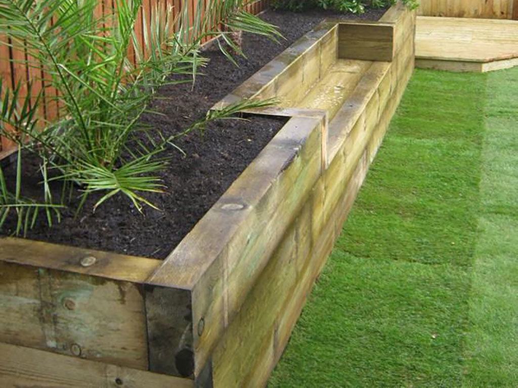 Planter Made From Sleepers