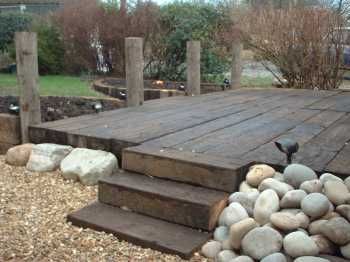 Deck Made From Sleepers